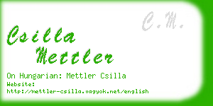 csilla mettler business card